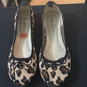 CL by Laundry Leopard Ballet Flats in Tan and Black